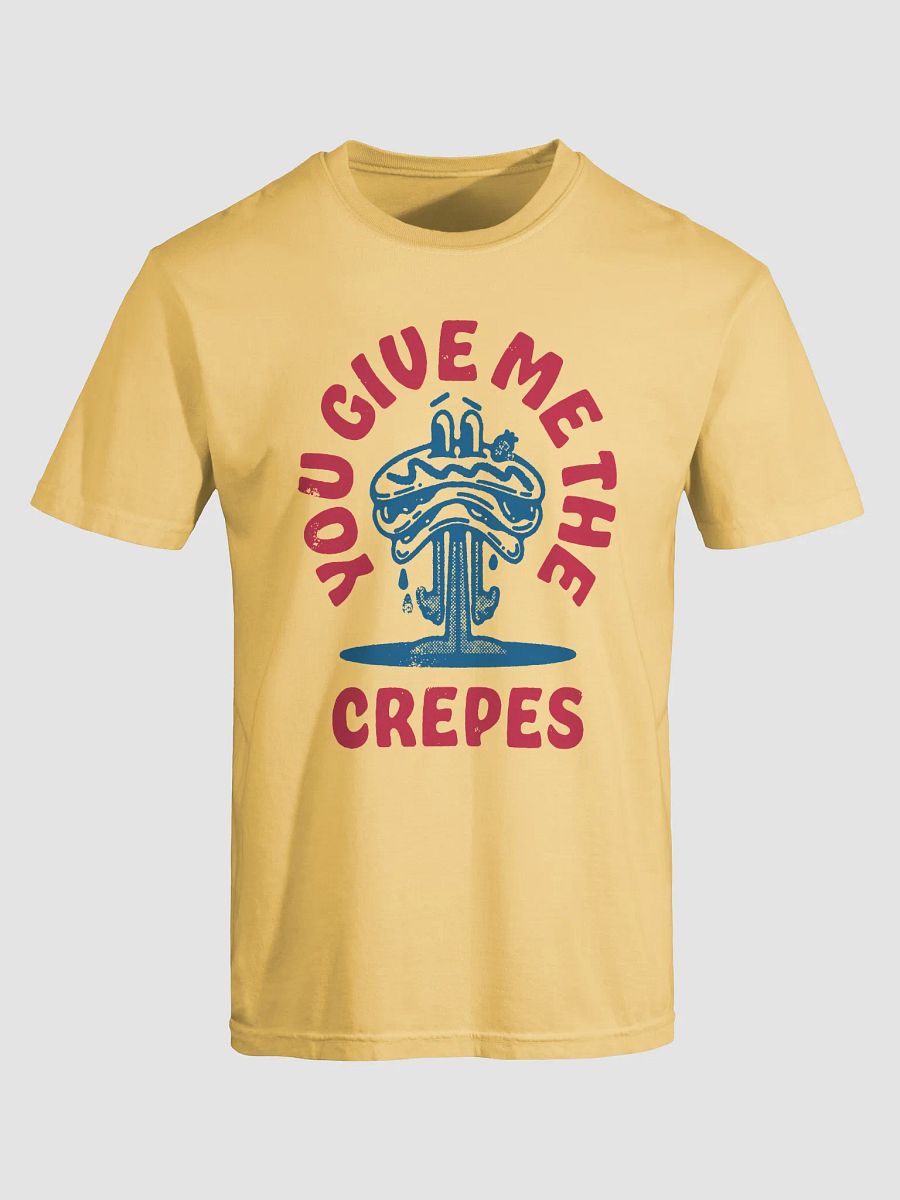 You Give Me the Crepes | Funny Retro-Style Hipster T-Shirt of a Crepe Mascot for Introverts and the Anti-Social product image (26)
