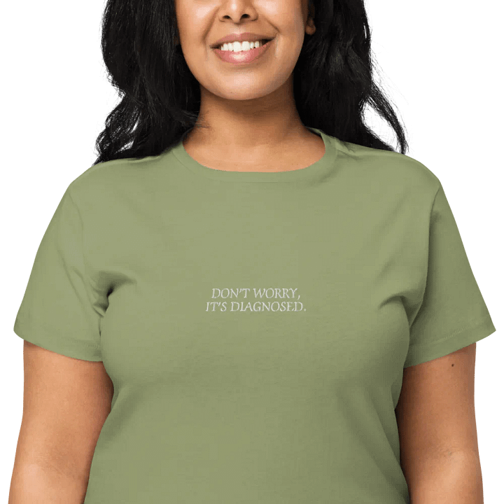 DW, IT'S DIAGNOSED. (white) embroidered white length t-shirt product image (7)