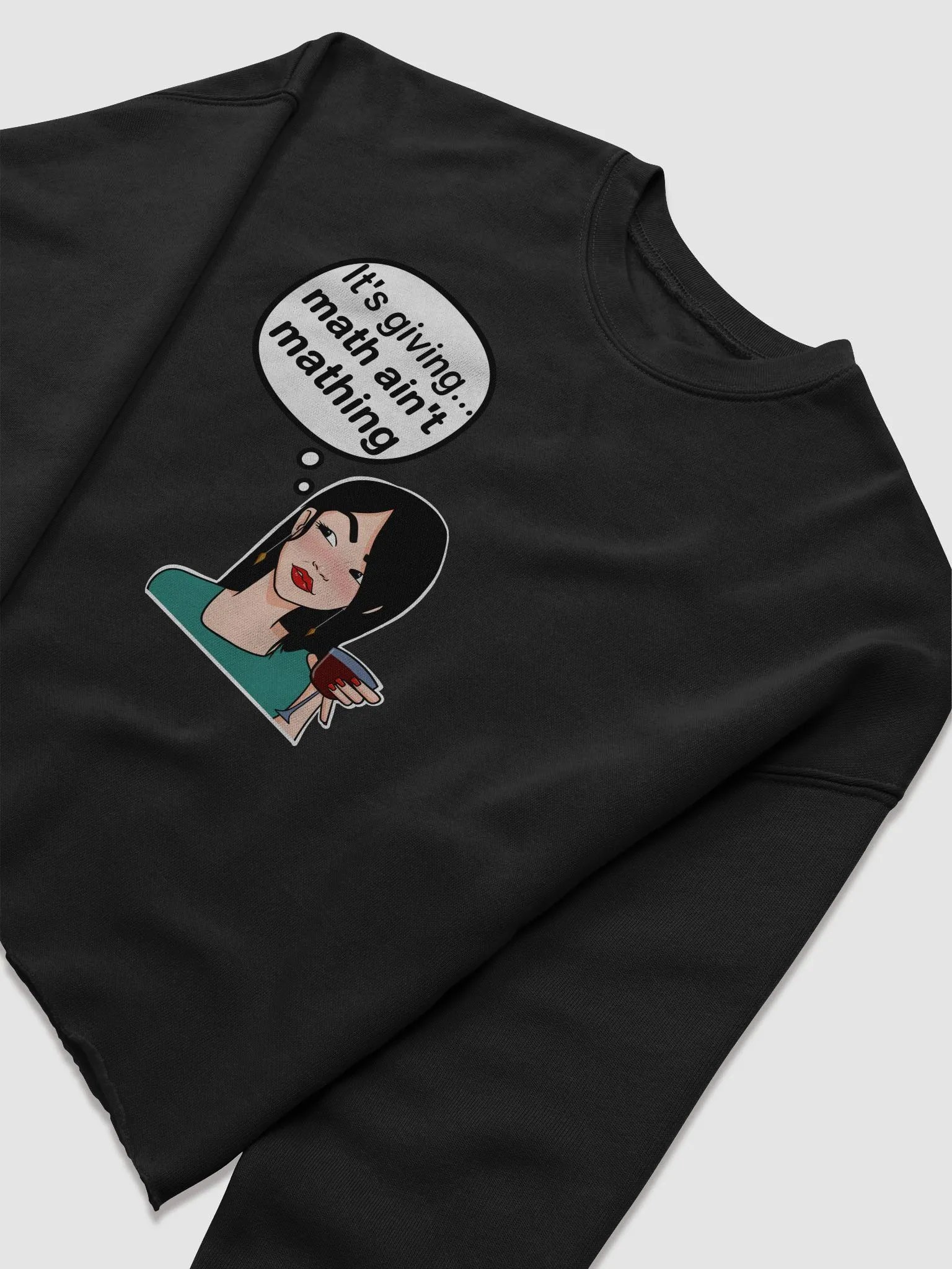 Math Ain't Mathing - CROP sweatshirt, raw hem product image (7)