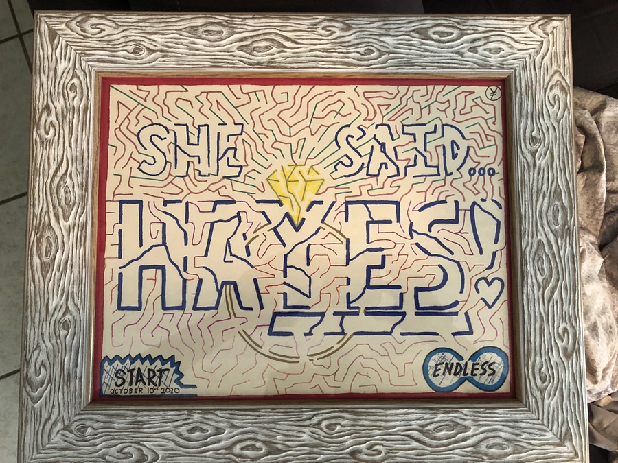 Custom Hand Drawn aMAZEking Maze, YO(u)! product image (7)