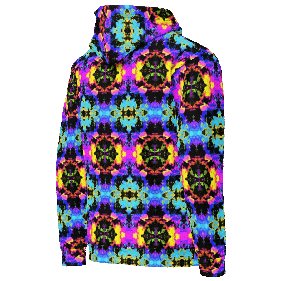 Abstract Neon Melting Daises Unisex Hoodie product image (12)