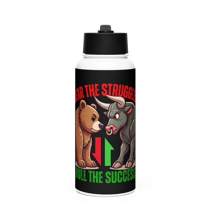 Bear the Struggles, Bull the Success Water Bottle product image (1)