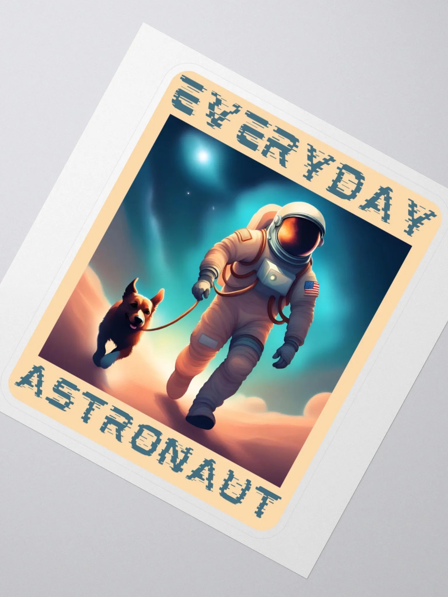 Everyday Astronaut Walking the Dog Stickers product image (4)