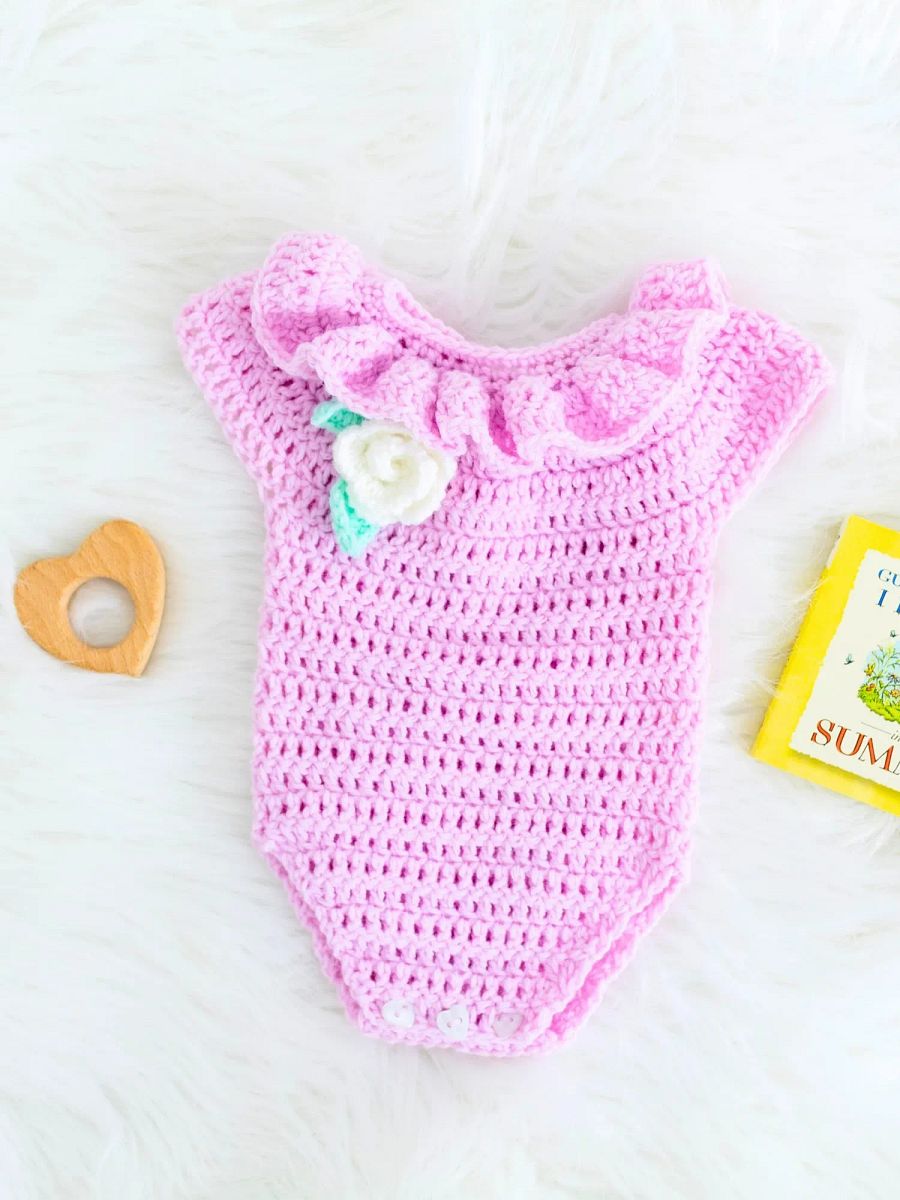 Crochet Pattern: Freya Baby Romper product image (3)