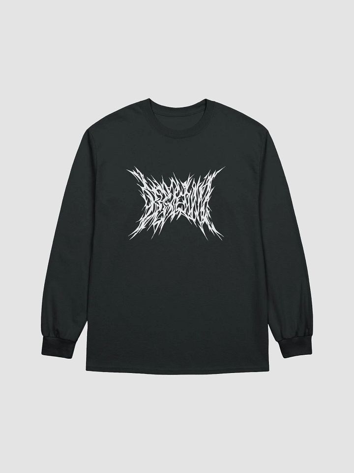 Death Metal Logo Long Sleeve Tee (White Text) product image (1)