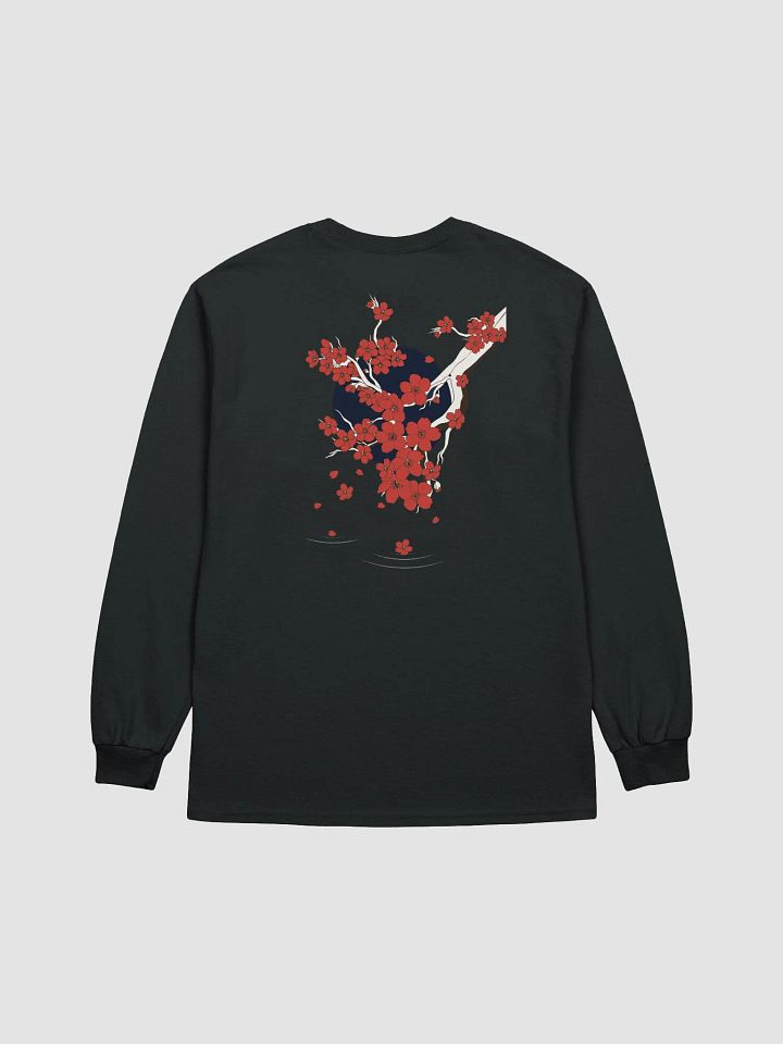 Cherry Blossom Long Sleeve T-Shirt Black product image (2)
