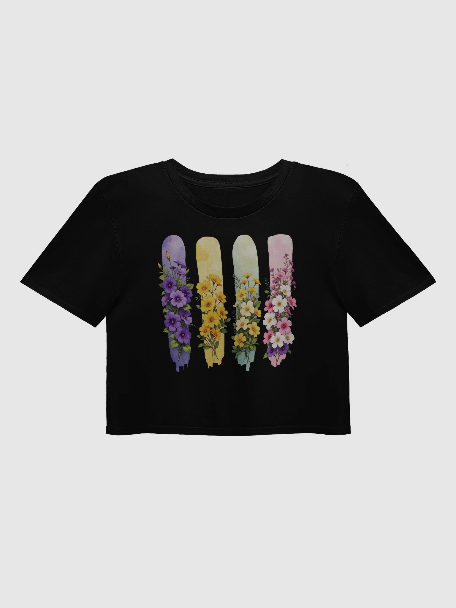 February Vintage Birth Flowers Crop Top product image (3)