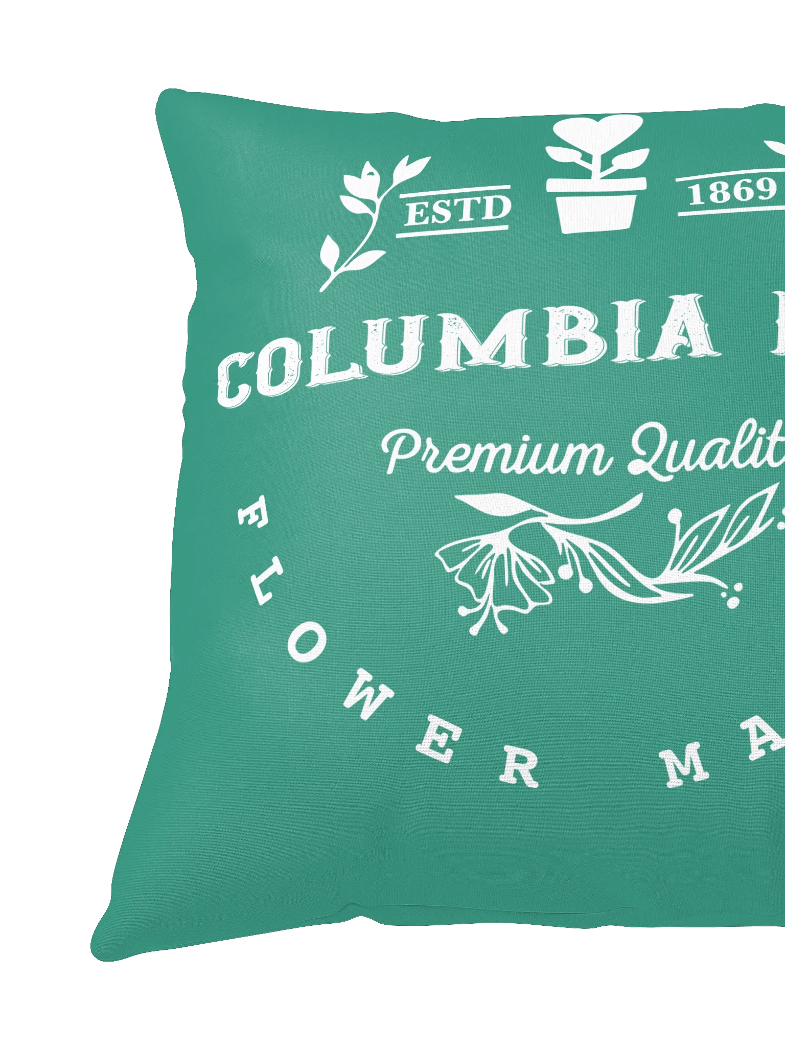 Columbia Road Market Logo Print Pillow (Light Teal) product image (3)