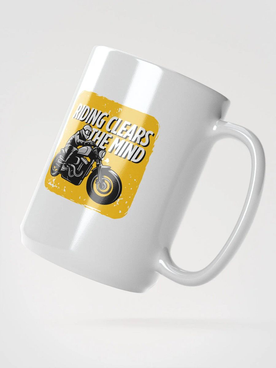 Mindful Ride White Glossy Mug | Riding clears the mind product image (2)