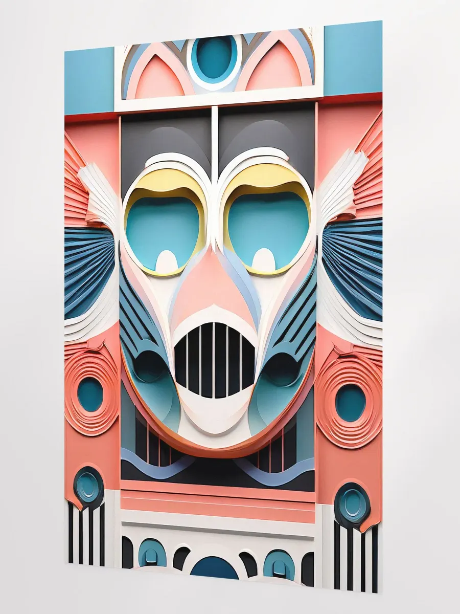 Pastel Robot Mask Poster - Large 24x36 Inches product image (2)