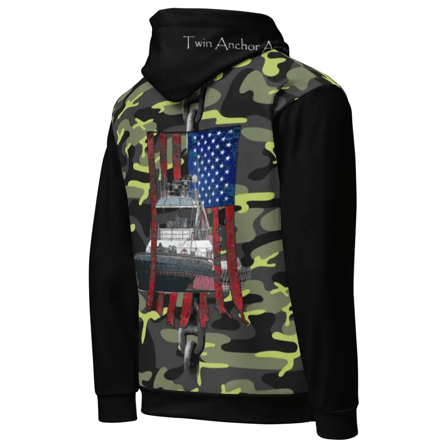 black & Green Chain Athena Tug & CE Flage Hoodie product image (10)