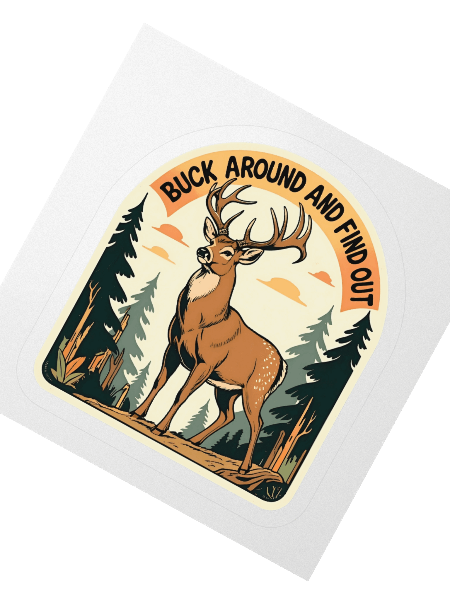 Buck Around Kiss Cut Sticker product image (2)