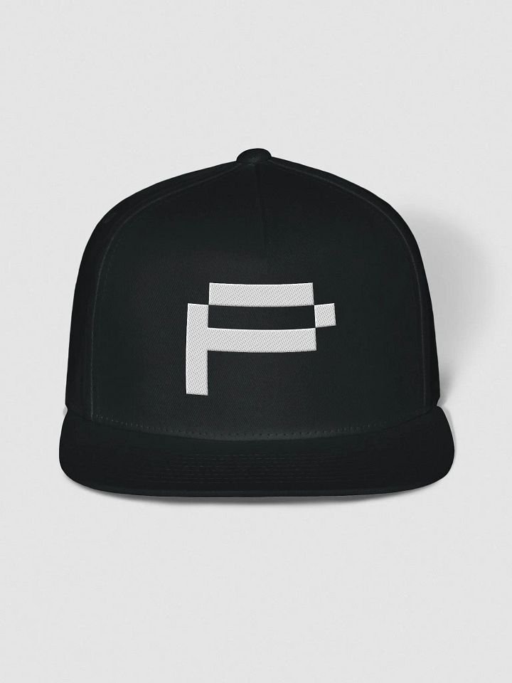 Pix Stitch 'P' White Flat Snapback Cap product image (4)