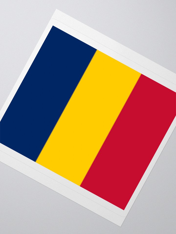 Chad Flag Sticker | Blue Yellow Red Design | Durable Vinyl | 3 Sizes product image (6)