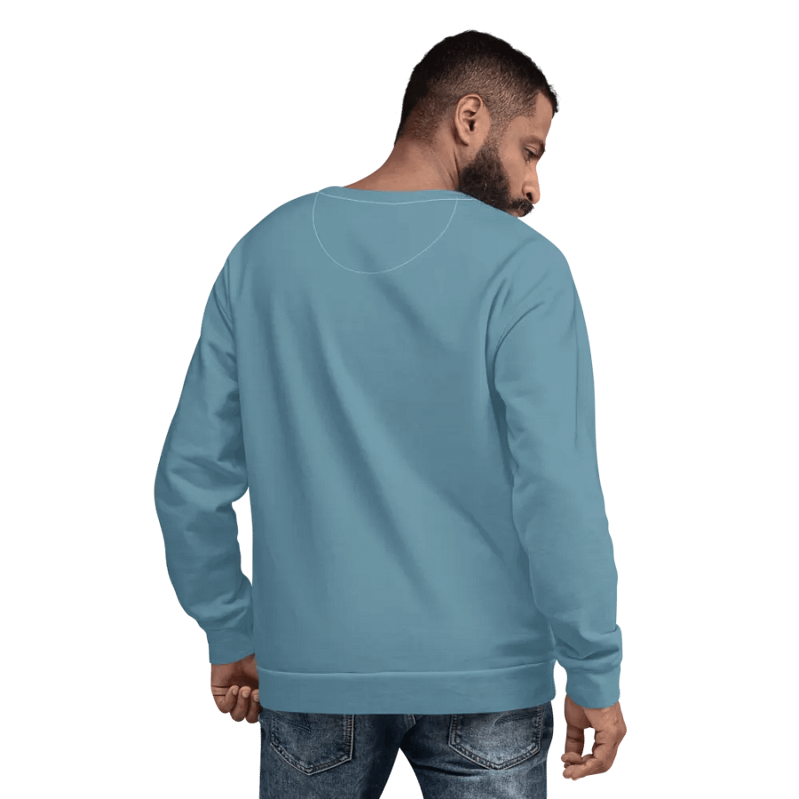 Plain Medium Light Blue Soft Summer Unisex Recycled Polyester Heavyweight Premium Sweatshirt by Treasure Pie product image (9)