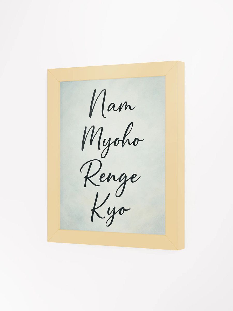 Elegant Framed Calligraphy Nichiren Buddhism Sacred Mantra Wall Art product image (51)