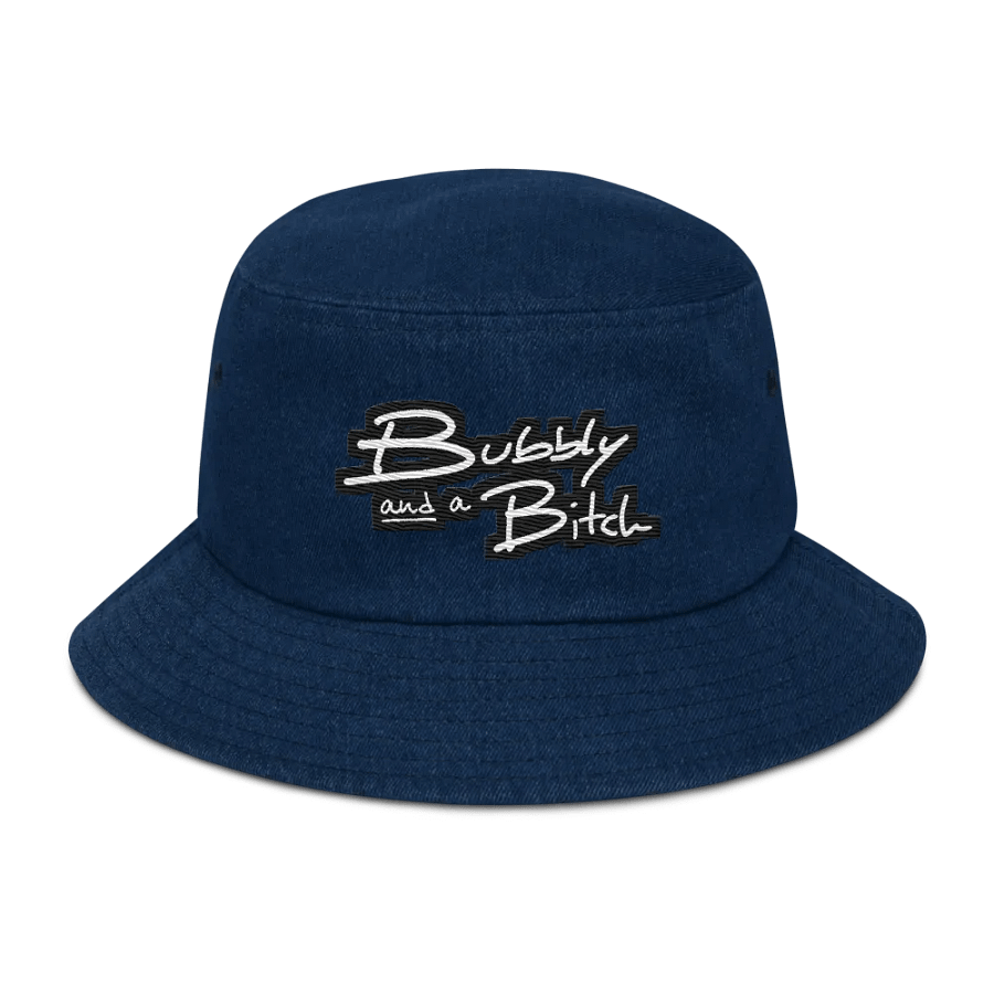 Bubbly and a B*tch (bubble design 2) denim bucket hat product image (1)
