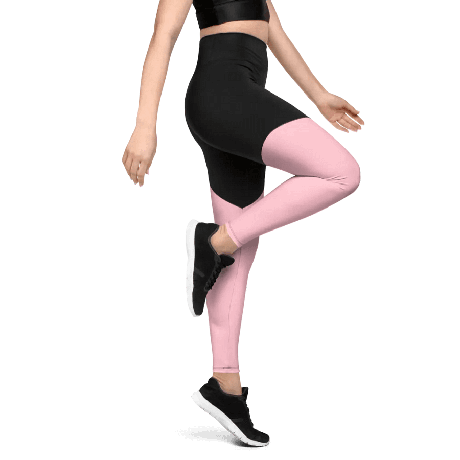Plain Color Pink Sports Leggings product image (7)
