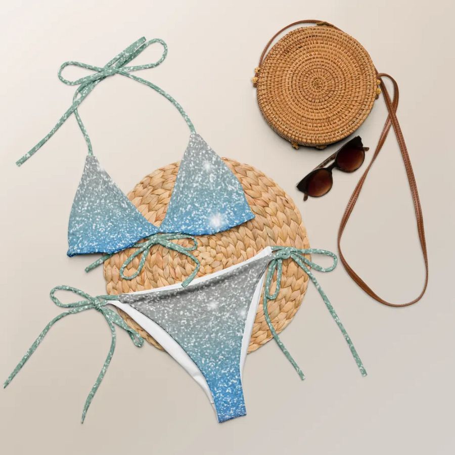 Glitter Unicorn Texture Design String Bikini (10) product image (6)
