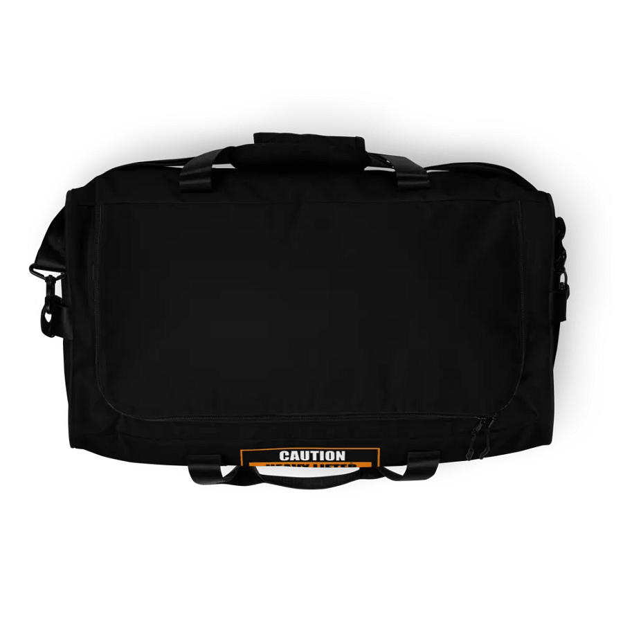 Caution Heavy Lifter Ahead-Barbell Zone Duffle Bag (Black) product image (11)