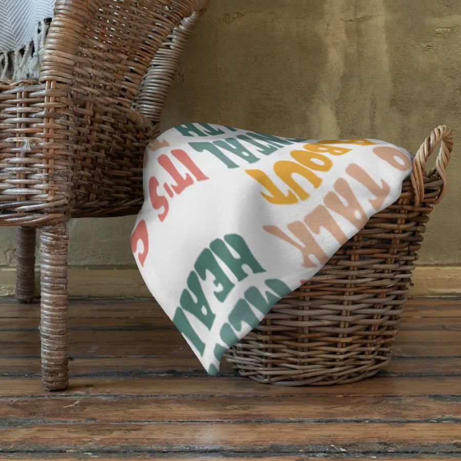 It's Cool To Talk About Mental Health Blanket product image (10)