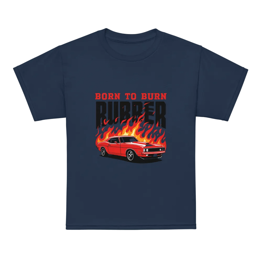 Flaming Muscle Car Youth Sports Tee product image (18)