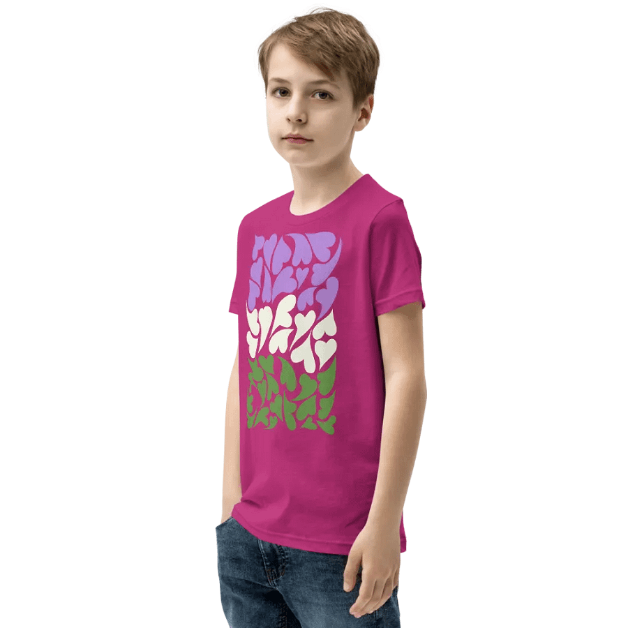 Nestled PRIDE Genderqueer T-shirt (Youth) product image (20)