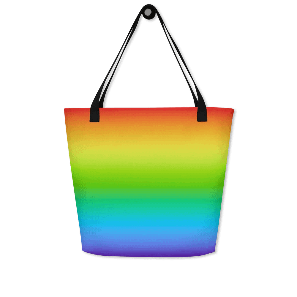 Rainbow Large Tote Bag with Pocket product image (4)