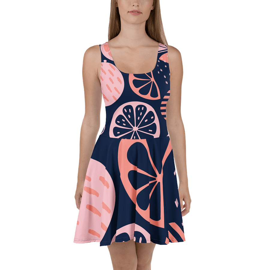 Citrus Dream All-Over Print Skater Dress product image (2)