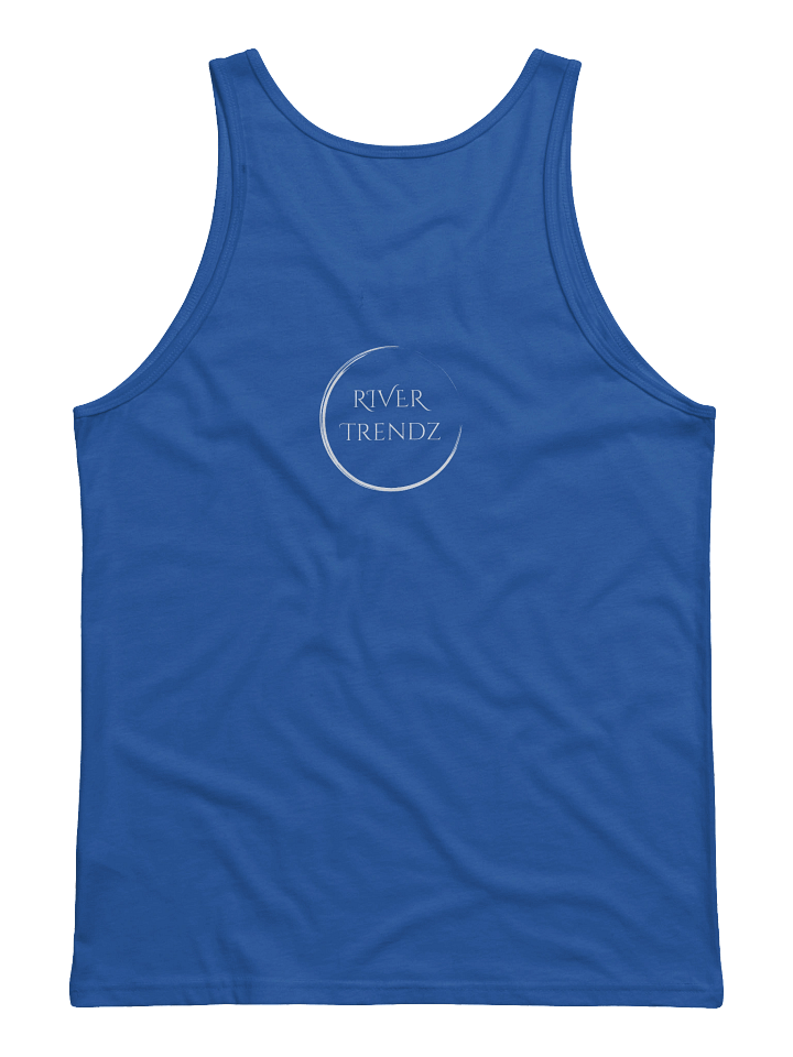 Men's White Faded Circle River Trendz Logo Tank product image (9)
