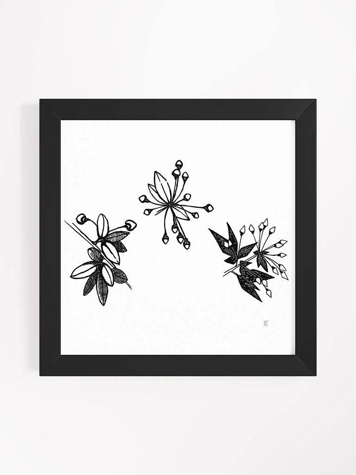 Botanical Bliss Framed Matte Poster Set - Stylized Plants product image (1)