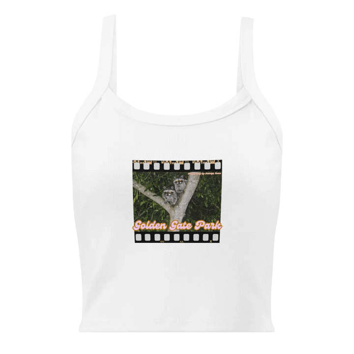 Golden Gate Park Raccoons Ribbed White Tank product image (1)