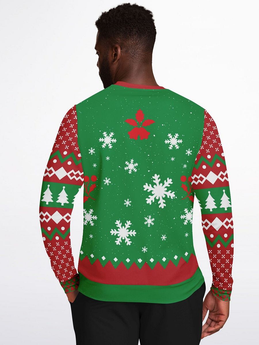 Funny Candy Cane Christmas Sweatshirt | Quirky Holiday Ugly Sweater | Christmas Party Outfit | Festive Winter Pullover product image (4)
