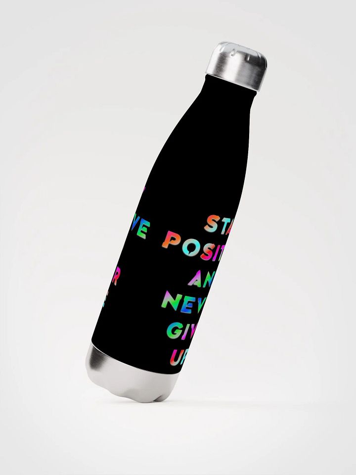 BLADE Army stay positive and never give up Color Stripes Black Water bottle product image (2)