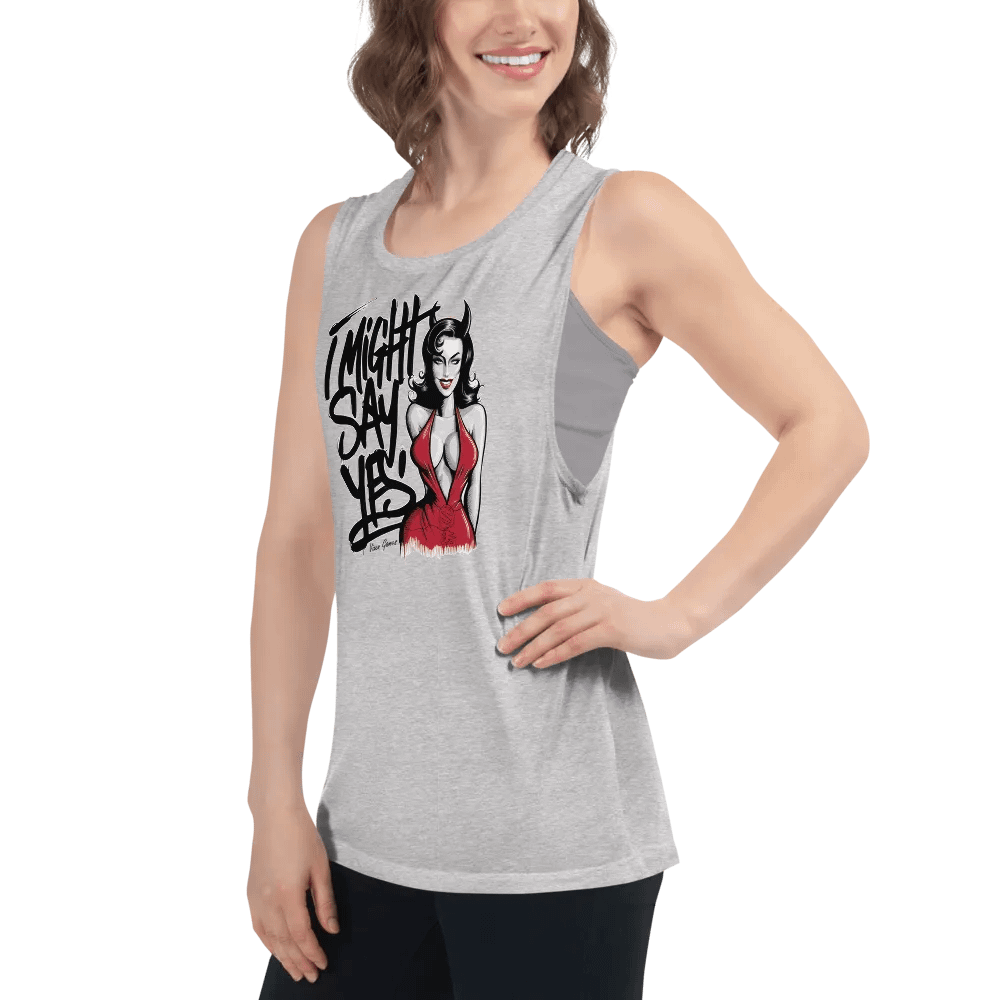 I might say yes devilish hotwife flowy tank top product image (38)