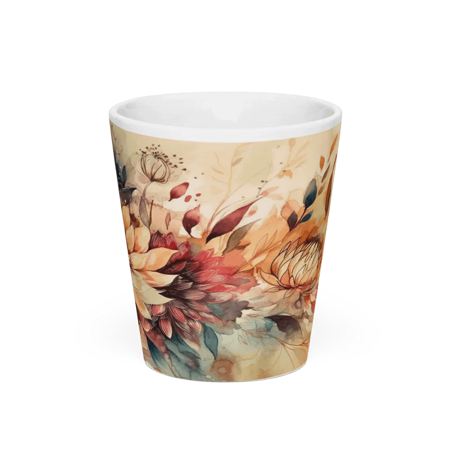 Golden Blossom Latte Mug product image (3)