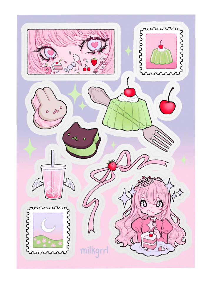 princess of sugar // sticker sheet product image (2)