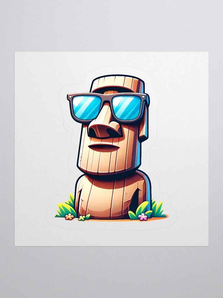 Chill Moai Sticker product image (1)