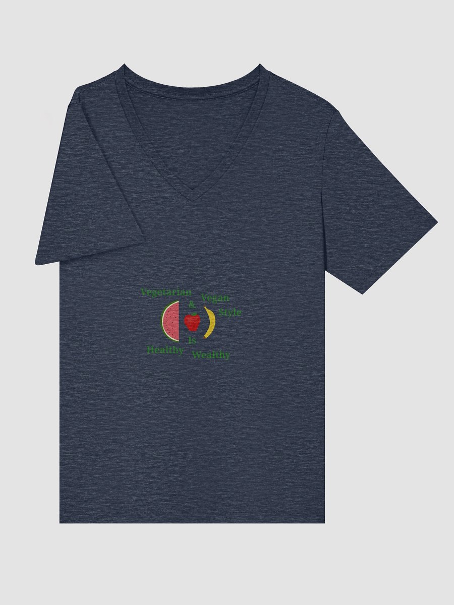 Healthy Wealthy Vegetarian V-Neck Tee product image (5)