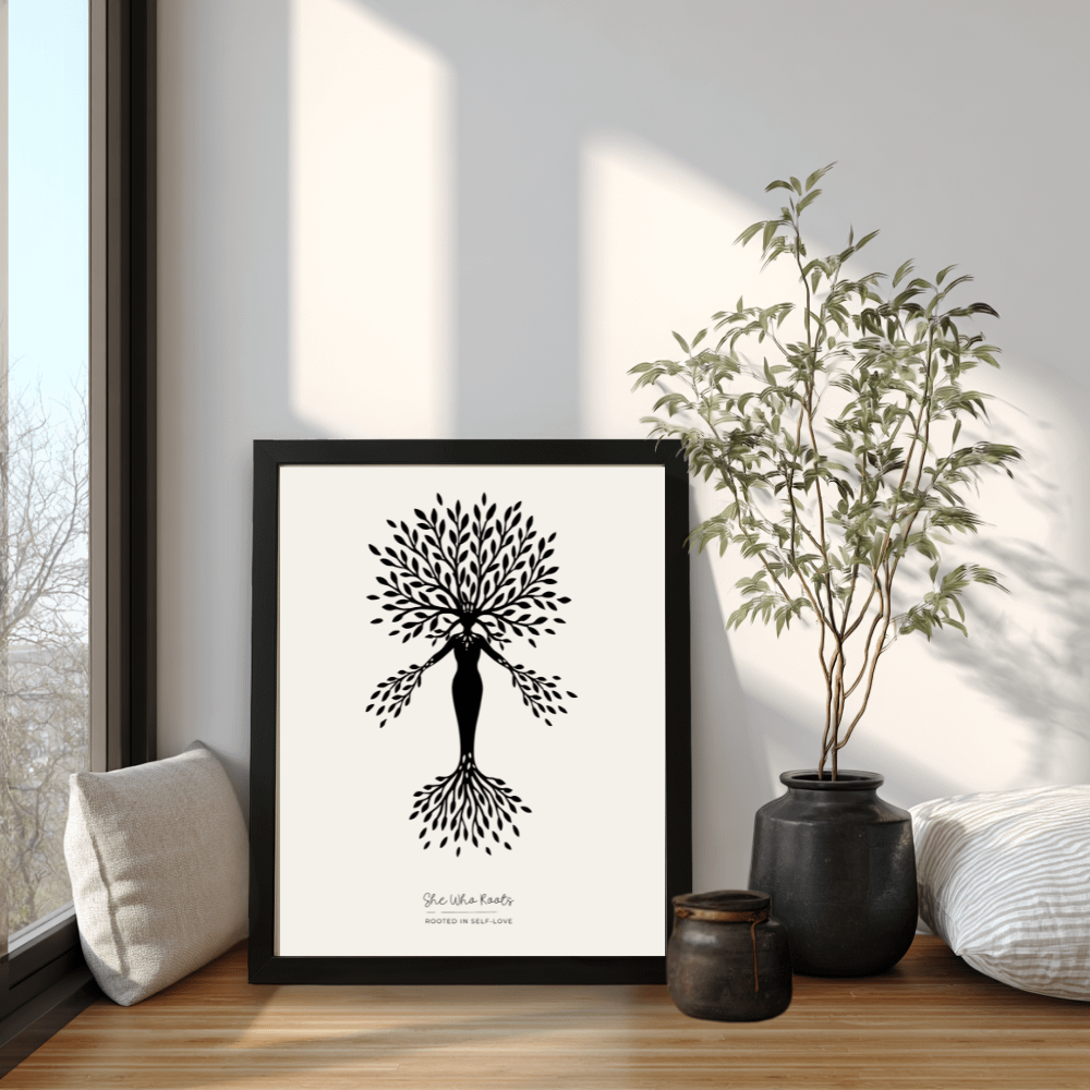 She Who Roots (Divine Feminine Series, Print 1) – Rooted in Self-Love | Tree of Life Art Print product image (8)