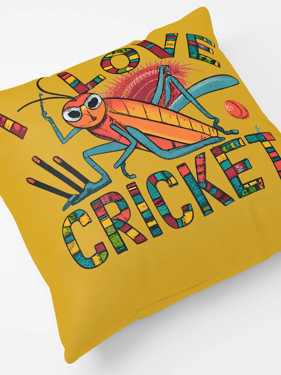 Vibrant I Love Cricket Pillow for Sports Fans product image (7)