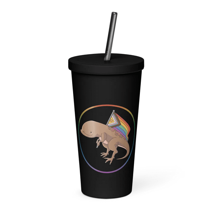 Pride Friend Tumbler w/Straw (Black) product image (1)