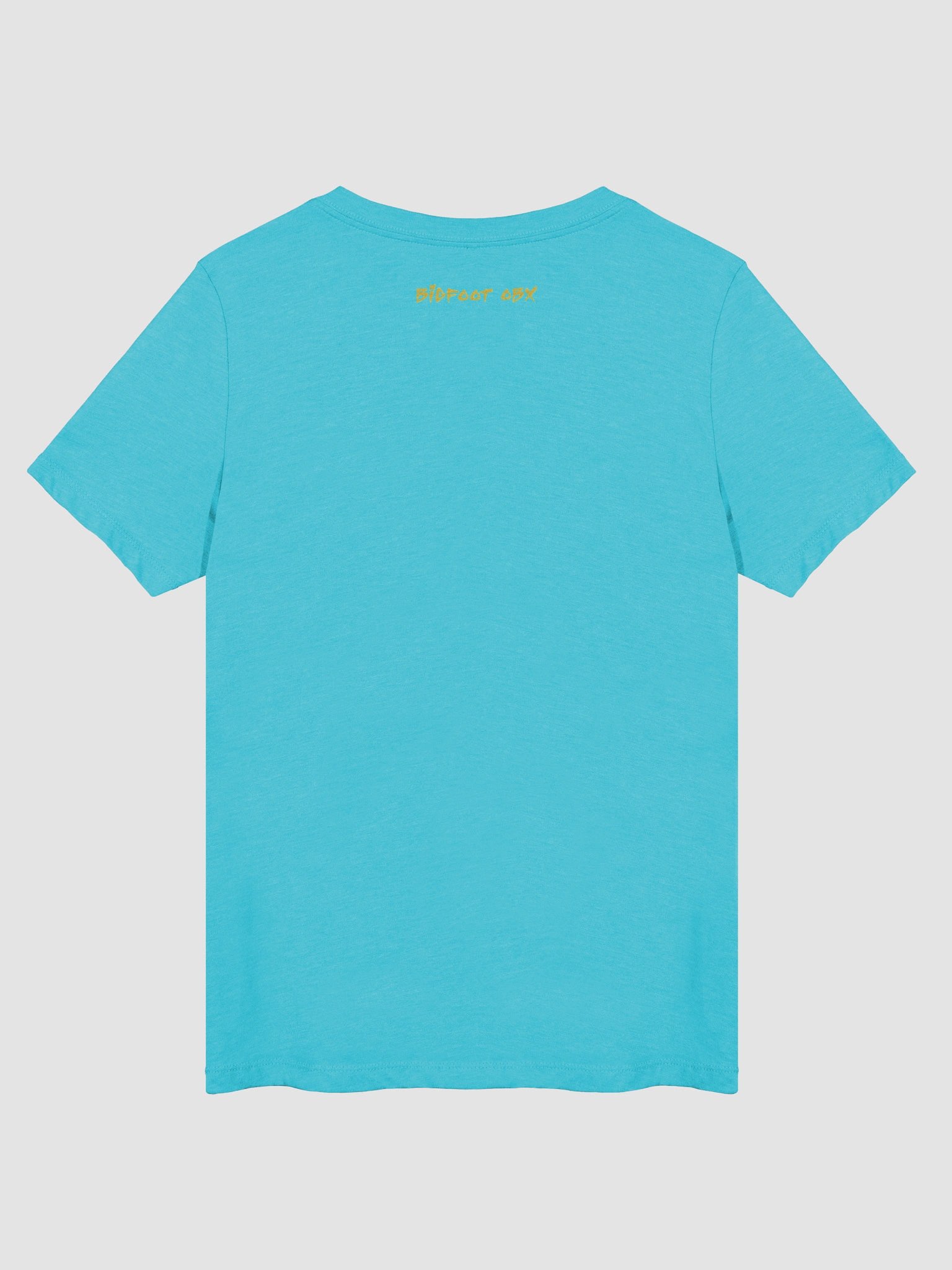 Destination Bigfoot Bronco Bigfoot Logo Bella+Canvas Women's Relaxed V-Neck T-Shirt (Turquoise) product image (2)