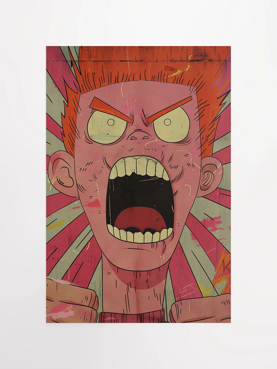 Rebel Yell: Pop Art Poster of a Defiant Teen product image (4)