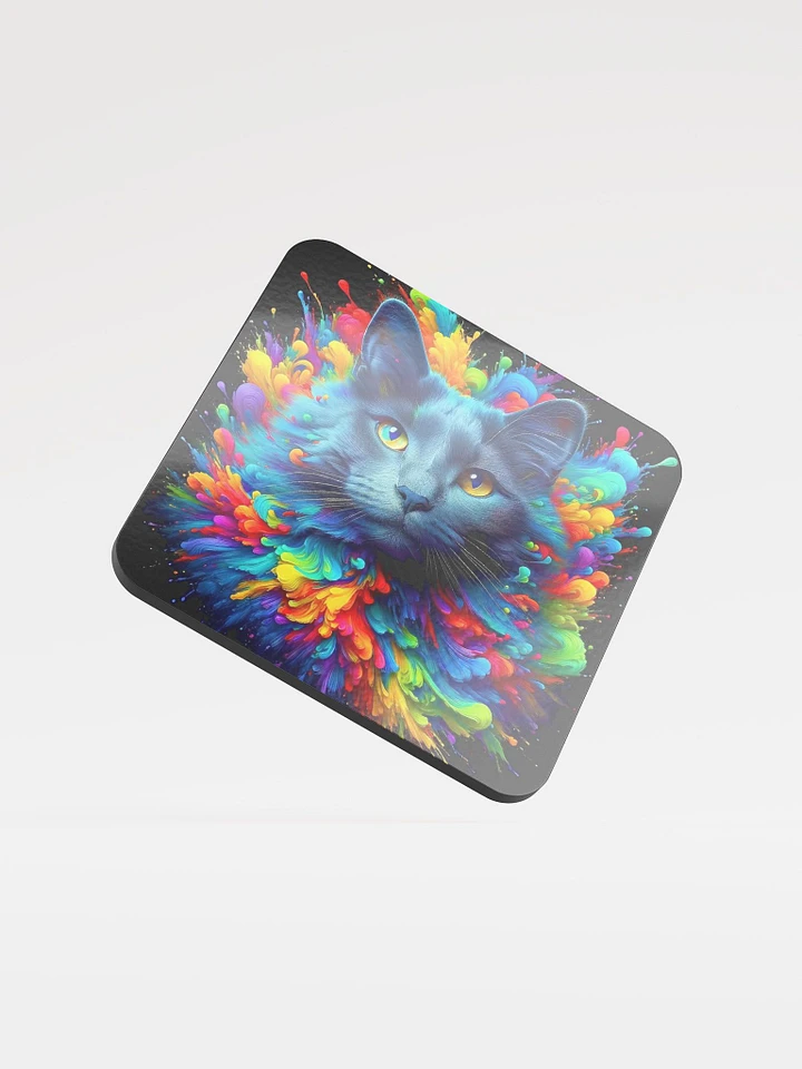 Glossed Cork Coaster: Russian Blue product image (1)