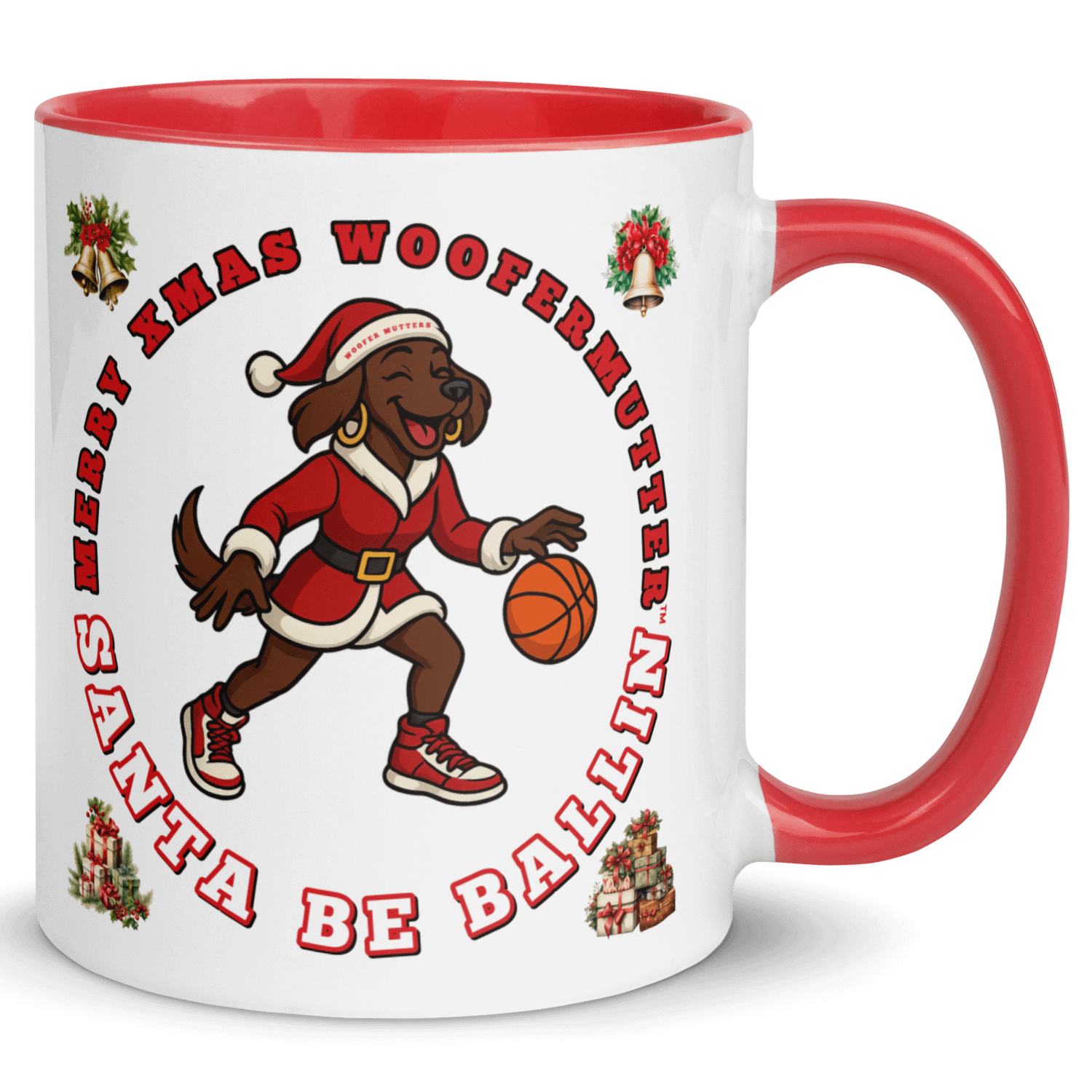 WooferMutter™ Santa Be Ballin Xmas Mug - Labrador Female product image (7)