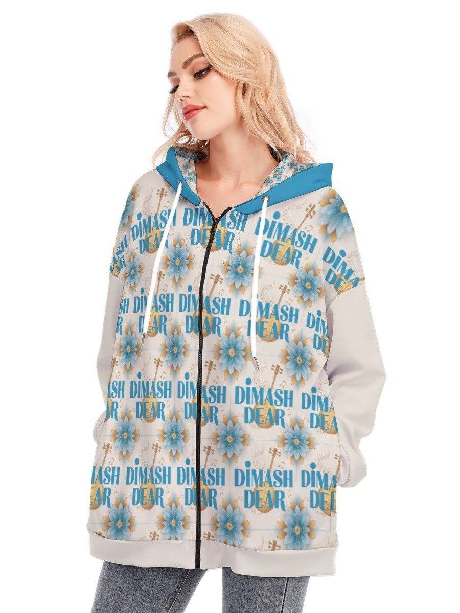Singer From Kazakhstan All Over Printed Zipper Hoodie product image (3)