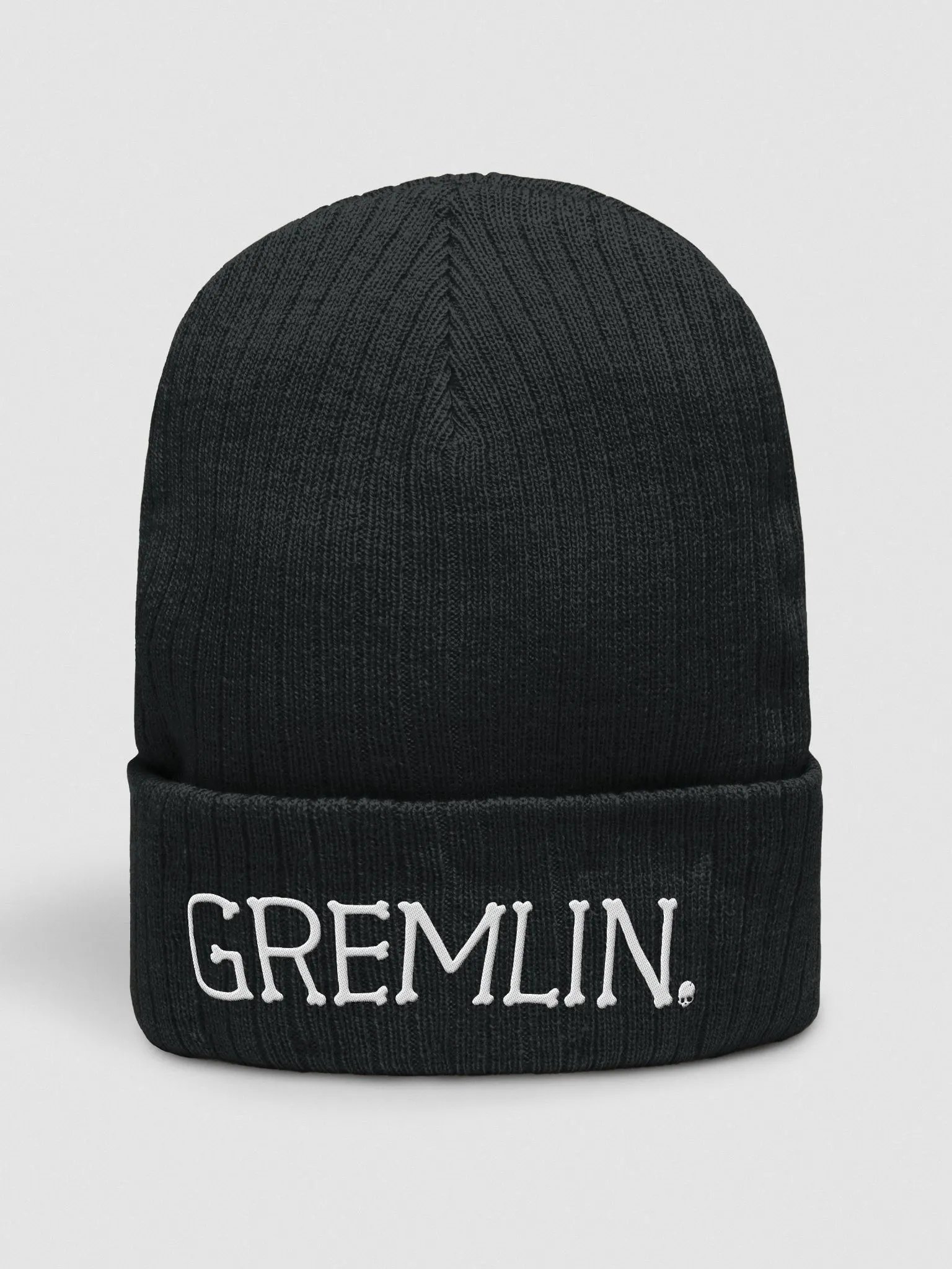 Gremlin Beanie - White Text product image (1)