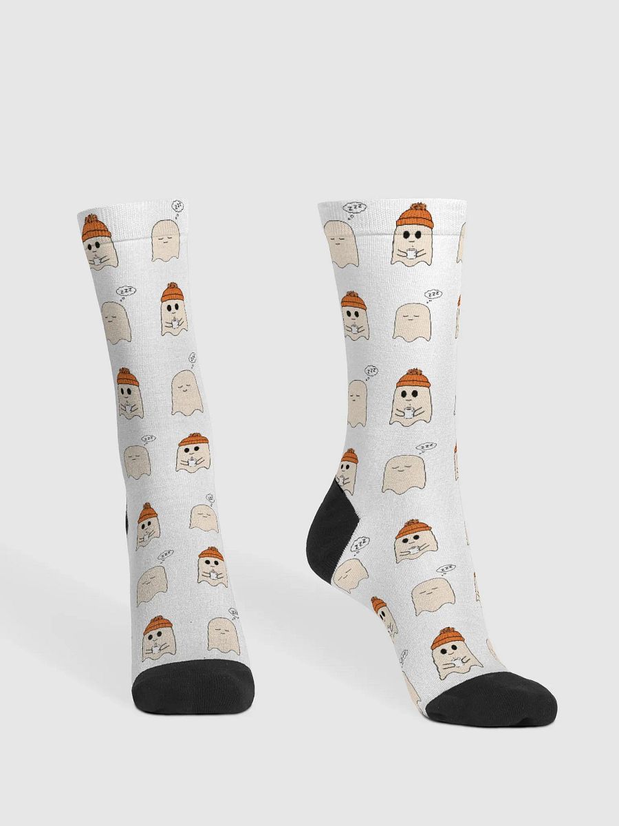 Beanie Coffee Ghost X Sleepy Ghost Premium Crew Socks product image (3)