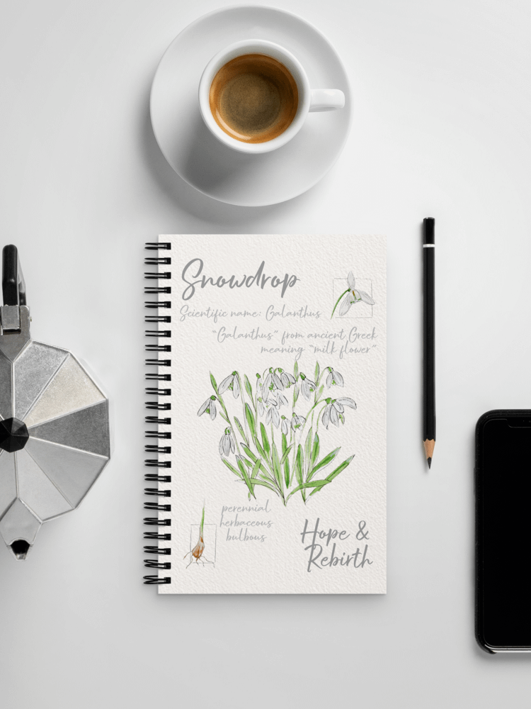 Snowdrop Flower Field Notes Style Notebook product image (9)